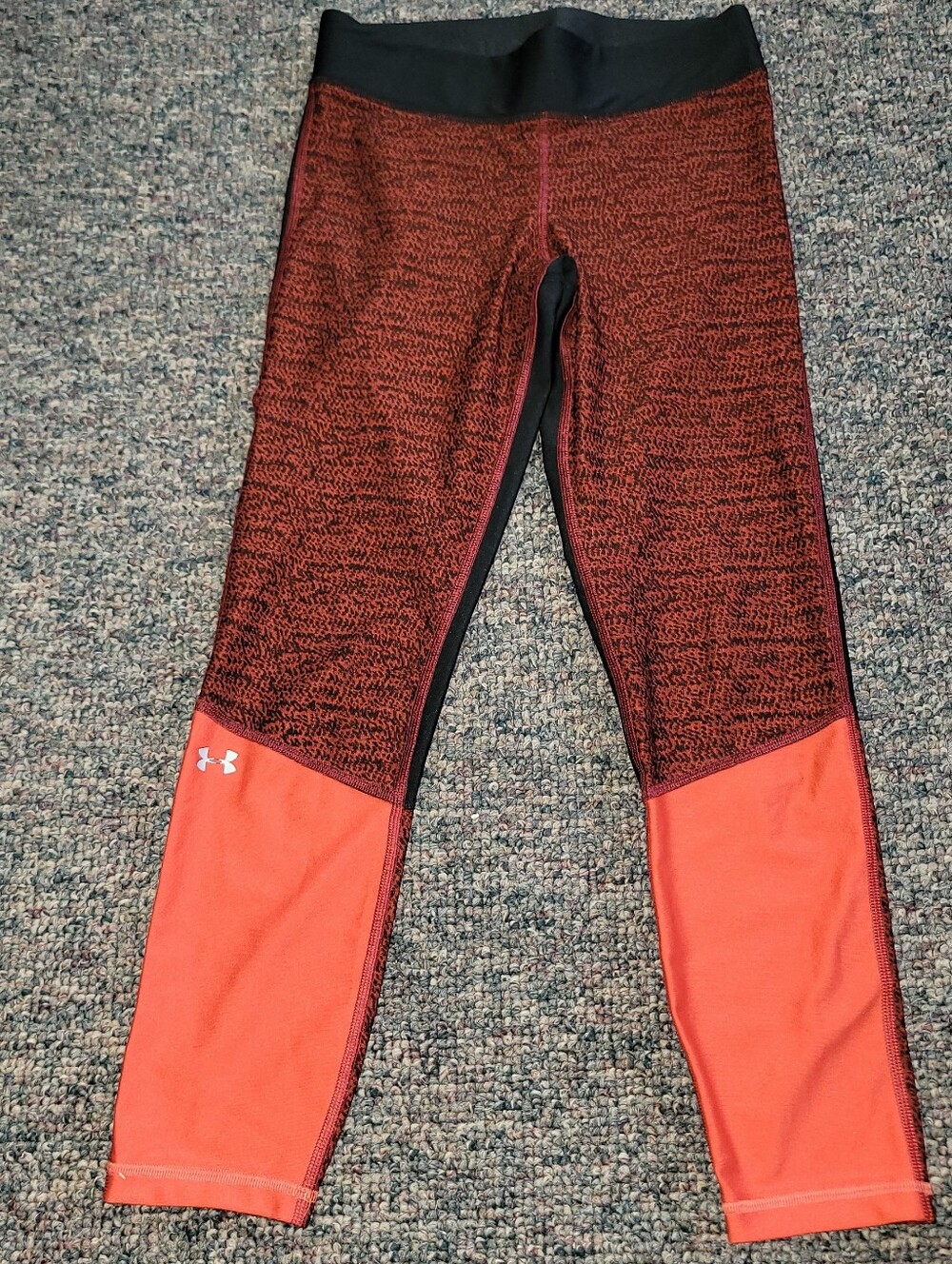 Under Armour Women's  Two-Tone Red Athletic Leggings